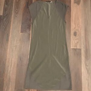 T Alexander Wang Silk/ Mesh Paneled Dress